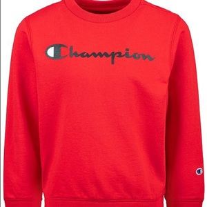 Red boys Champion Crewneck
